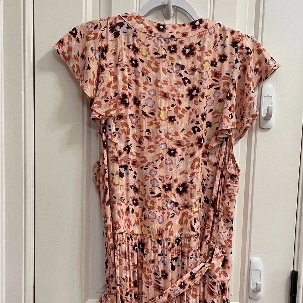 Sofia by Sofia Vergara Peach Floral Maxi Full Wrap Dress - Picture 7 of 9